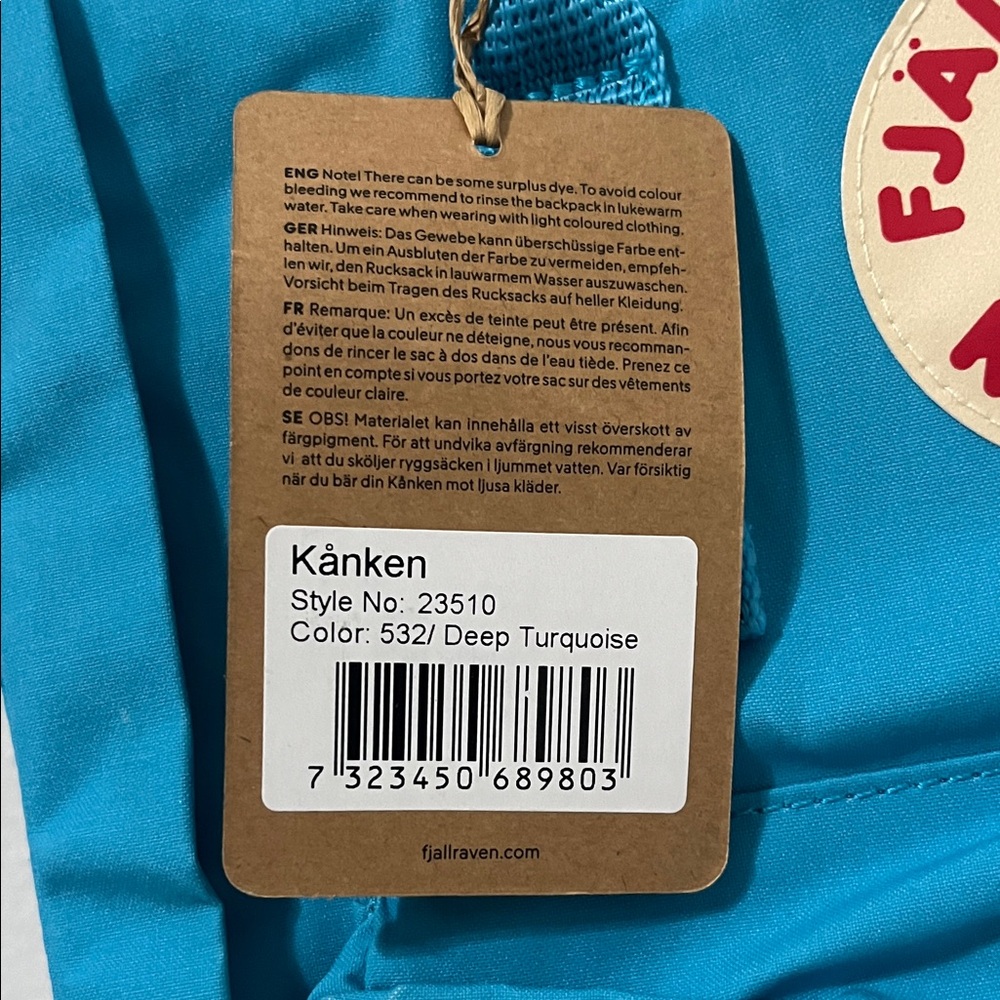 Fjällräven Kånken deep Turquoise Backpack everyday outdoor - Picture 11 of 13